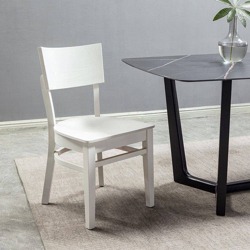 Zeitgenössischer Holz Essstuhl offenen Essnebelmöbeln in mattem Finish offener Rücken