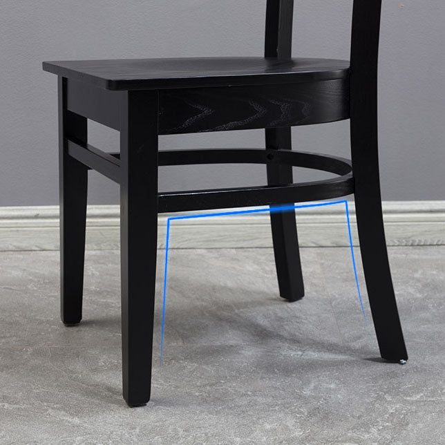 Zeitgenössischer Holz Essstuhl offenen Essnebelmöbeln in mattem Finish offener Rücken