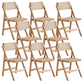 Traditional Folding Rattan Side Chair Wood Dining Side Chair Wood 8 Piece Set Clearhalo 'Dining Chairs' 'Dining Tables & Seating' 'dining_chair' 'furn' 'furn_dining_chair' 'Furniture' 'Kitchen & Dining Furniture' 5304036