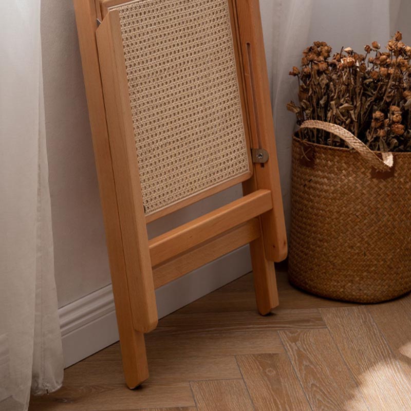 Traditional Folding Rattan Side Chair Wood Dining Side Chair Clearhalo 'Dining Chairs' 'Dining Tables & Seating' 'dining_chair' 'furn' 'furn_dining_chair' 'Furniture' 'Kitchen & Dining Furniture' 5304037