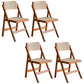 Traditional Folding Rattan Side Chair Wood Dining Side Chair Cherry Wood 4 Piece Set Clearhalo 'Dining Chairs' 'Dining Tables & Seating' 'dining_chair' 'furn' 'furn_dining_chair' 'Furniture' 'Kitchen & Dining Furniture' 5304048