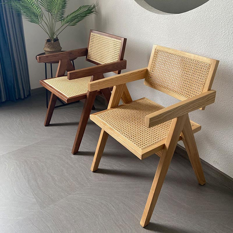 Chaise de bras à manger en bois massif