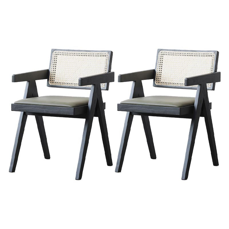 Chaise de bras à manger en bois massif