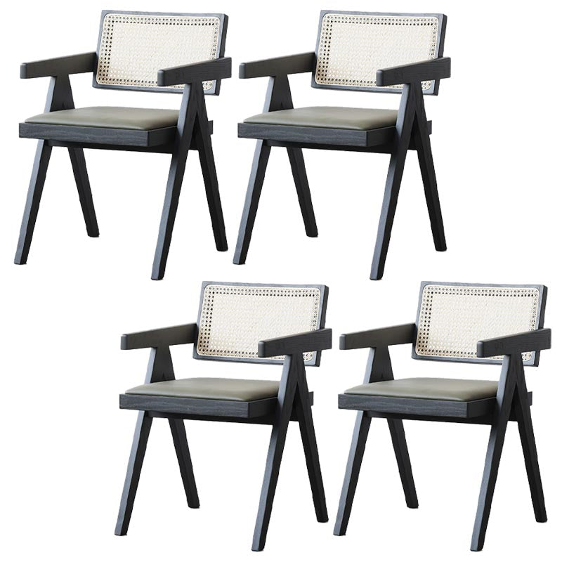 Chaise de bras à manger en bois massif