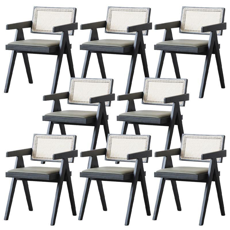 Chaise de bras à manger en bois massif