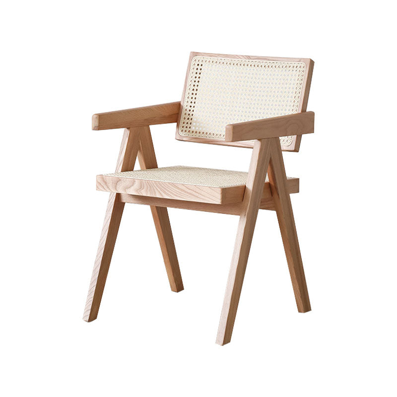 Chaise de bras à manger en bois massif