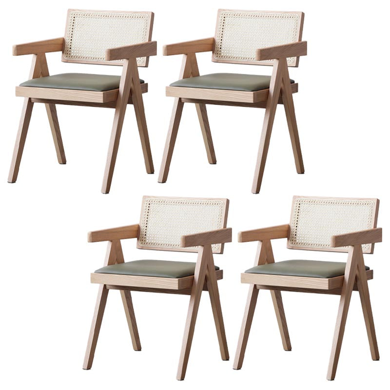 Chaise de bras à manger en bois massif