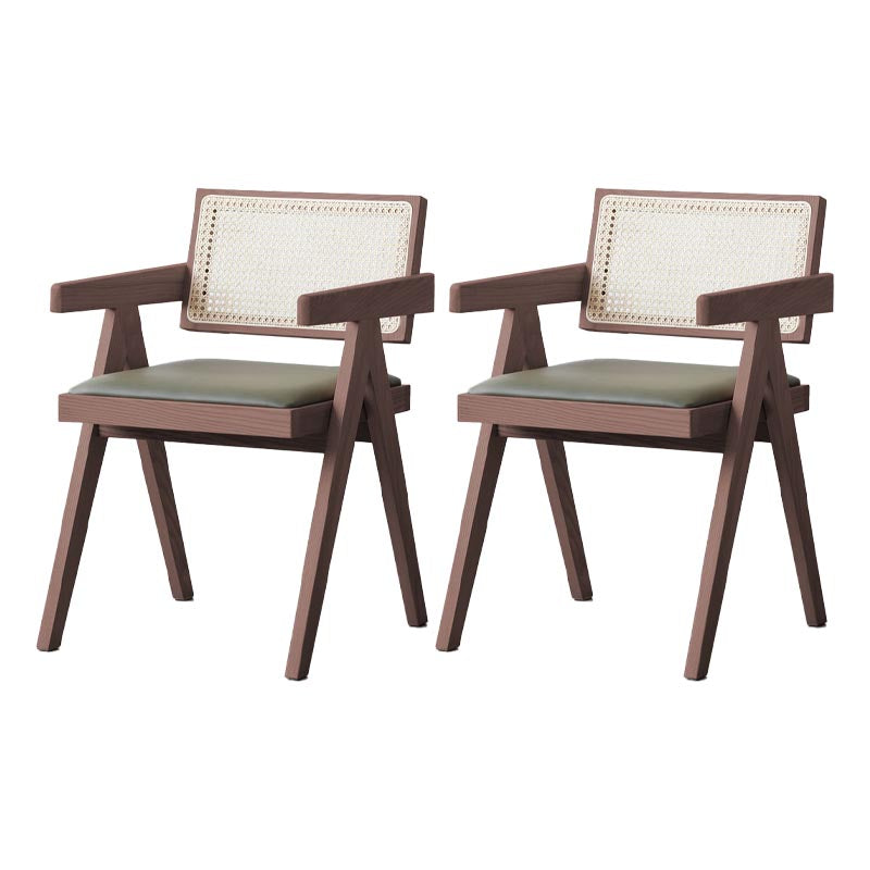 Chaise de bras à manger en bois massif