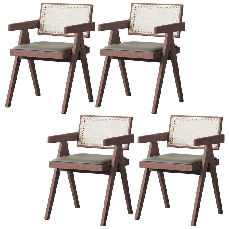 Chaise de bras à manger en bois massif