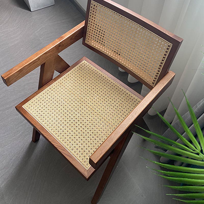 Chaise de bras à manger en bois massif