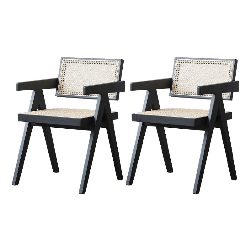 Chaise de bras à manger en bois massif