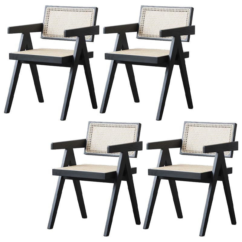 Chaise de bras à manger en bois massif