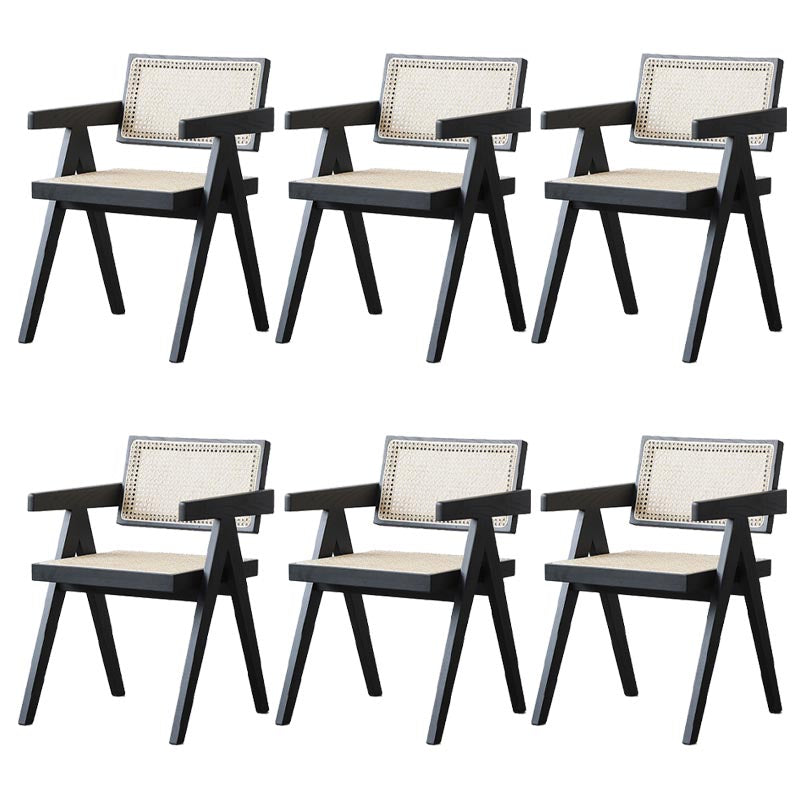 Chaise de bras à manger en bois massif