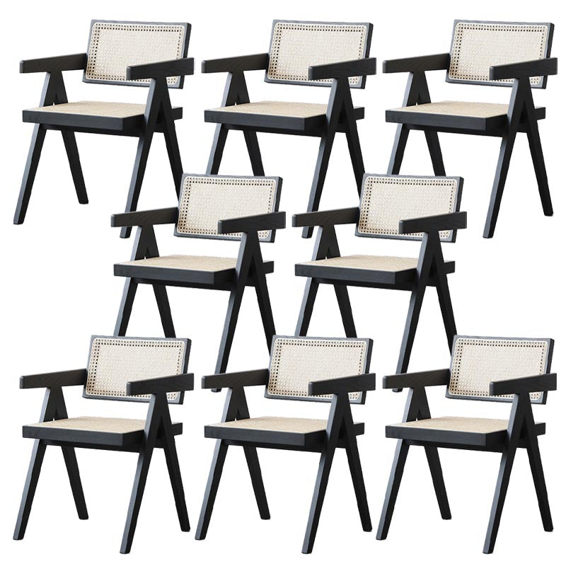 Chaise de bras à manger en bois massif