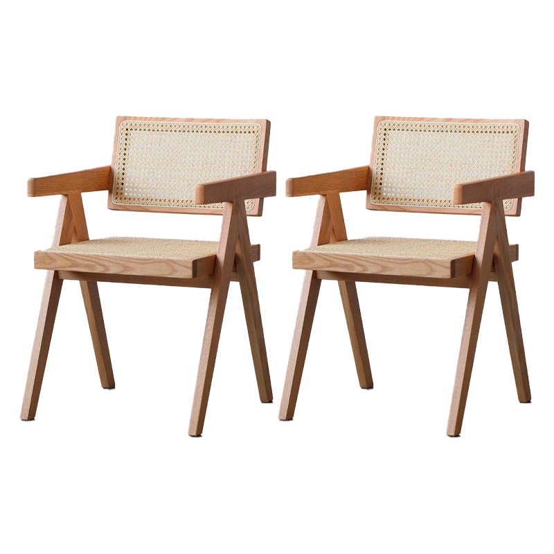 Chaise de bras à manger en bois massif