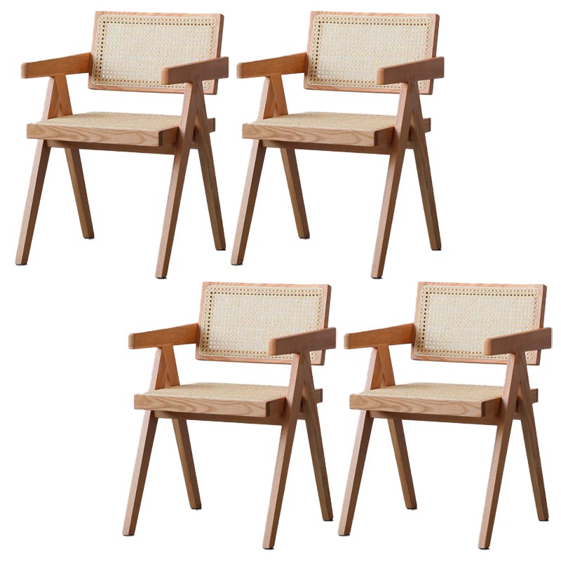 Chaise de bras à manger en bois massif