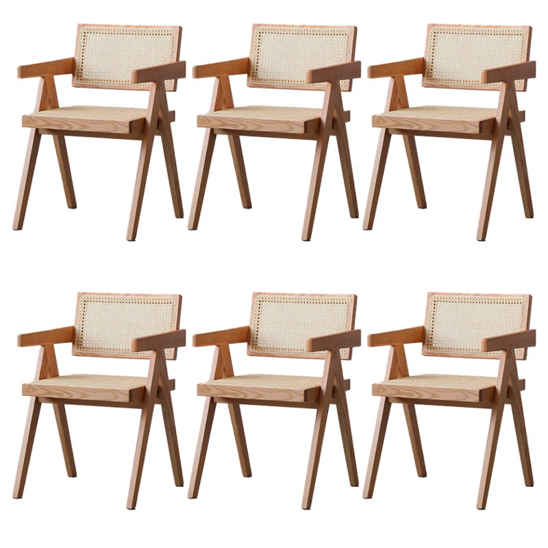 Chaise de bras à manger en bois massif