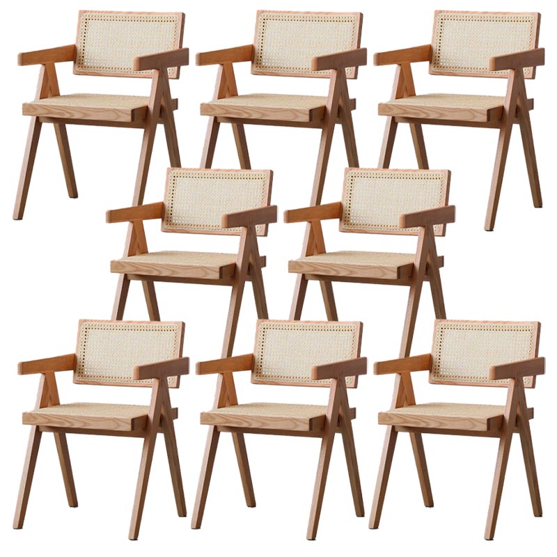 Chaise de bras à manger en bois massif