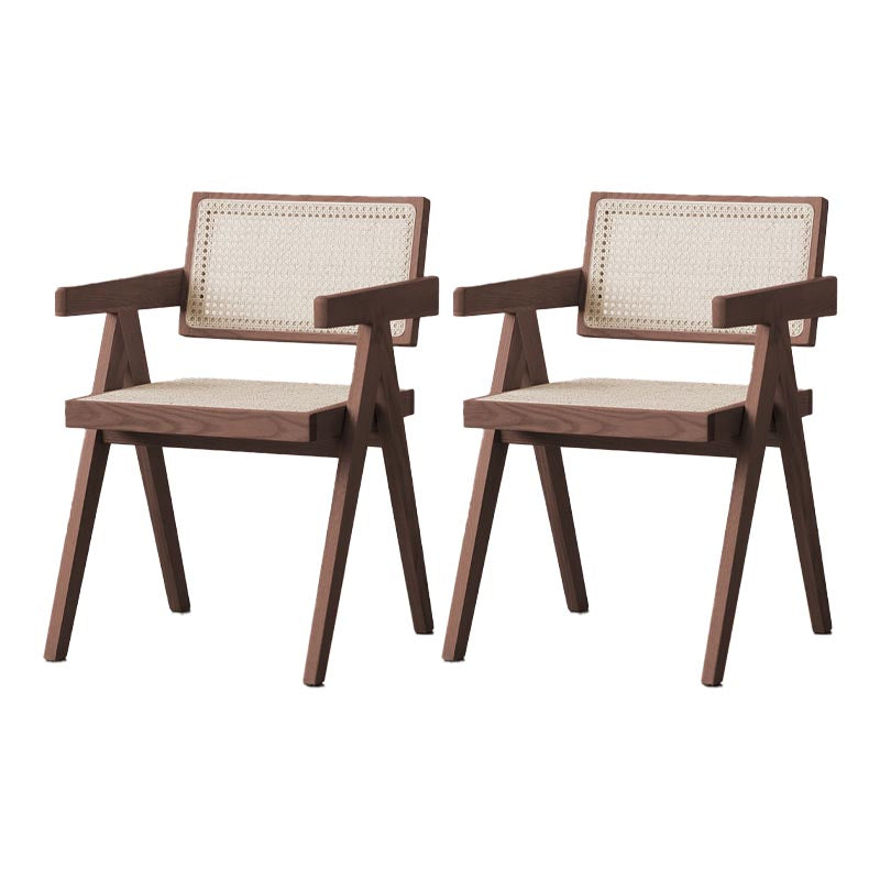 Chaise de bras à manger en bois massif