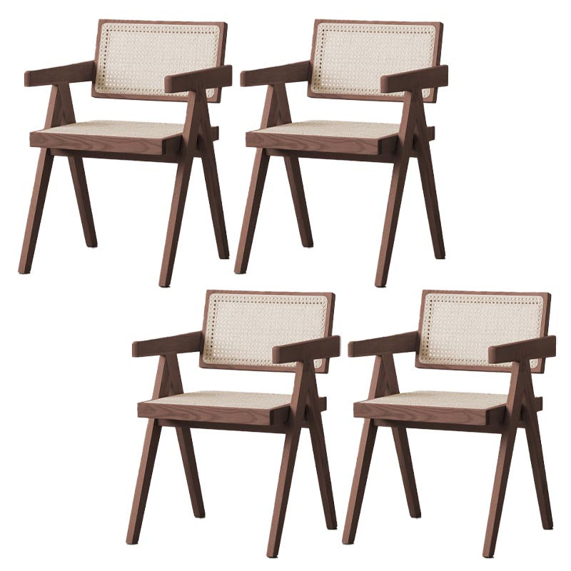 Chaise de bras à manger en bois massif