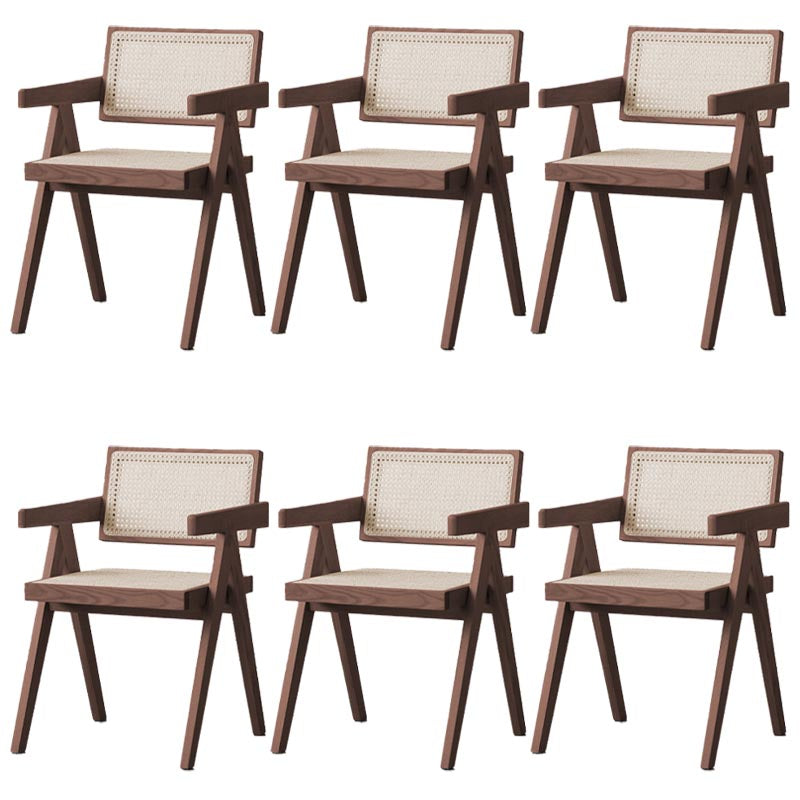 Chaise de bras à manger en bois massif