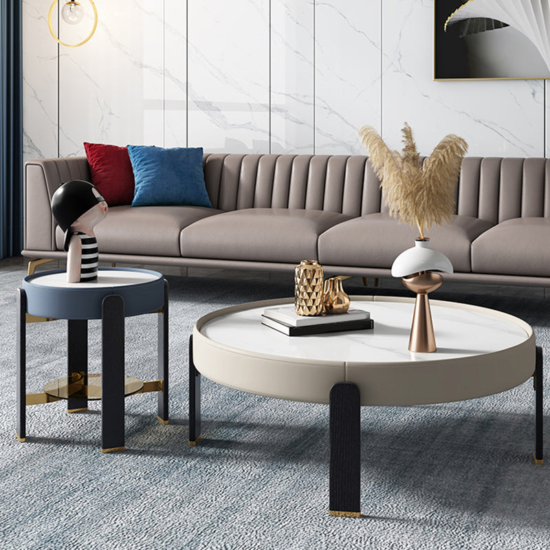 スレートモダンコーヒーテーブル1リビングルーム用のシングルカクテルテーブル