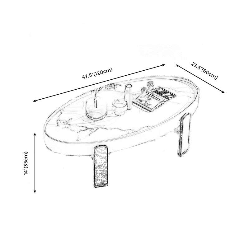 Table basse moderne en ardoise 1 table de cocktail unique pour le salon