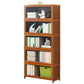 Brown Shelf Bookcase Door Standard Wood Bookcase for Home Office
