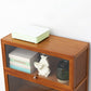 Brown Shelf Bookcase Door Standard Wood Bookcase for Home Office