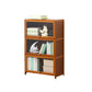 Brown Shelf Bookcase Door Standard Wood Bookcase for Home Office