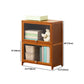 Brown Shelf Bookcase Door Standard Wood Bookcase for Home Office