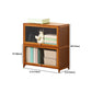Brown Shelf Bookcase Door Standard Wood Bookcase for Home Office