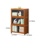 Brown Shelf Bookcase Door Standard Wood Bookcase for Home Office