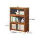 Brown Shelf Bookcase Door Standard Wood Bookcase for Home Office