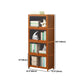 Brown Shelf Bookcase Door Standard Wood Bookcase for Home Office