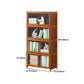 Brown Shelf Bookcase Door Standard Wood Bookcase for Home Office