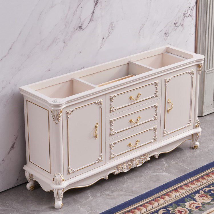Glam Sideboard White Wood with Door and Drawer for Living Room Clearhalo 'buffet_sideboard' 'Buffets & Sideboards' 'furn' 'furn_buffet_sideboard' 'Furniture' 'Kitchen & Dining Furniture' 5304397
