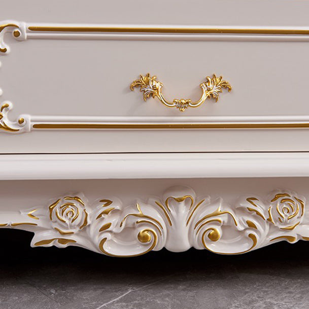 Glam Sideboard White Wood with Door and Drawer for Living Room Clearhalo 'buffet_sideboard' 'Buffets & Sideboards' 'furn' 'furn_buffet_sideboard' 'Furniture' 'Kitchen & Dining Furniture' 5304401