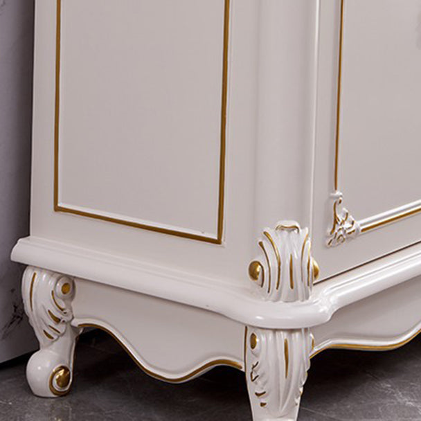 Glam Sideboard White Wood with Door and Drawer for Living Room Clearhalo 'buffet_sideboard' 'Buffets & Sideboards' 'furn' 'furn_buffet_sideboard' 'Furniture' 'Kitchen & Dining Furniture' 5304402