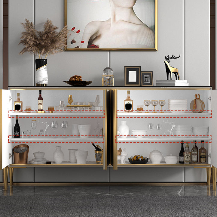 Glam Sideboard Stone Top con sideboard della porta per soggiorno