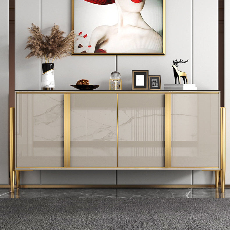 Glam Sideboard Stone Top con sideboard della porta per soggiorno