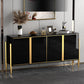 Glam Sideboard Stone Top con sideboard della porta per soggiorno
