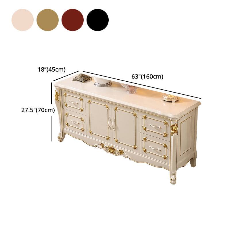 Glam Style Sideboard Wood Sideboard with Door and Drawer for Living Room Clearhalo 'buffet_sideboard' 'Buffets & Sideboards' 'furn' 'furn_buffet_sideboard' 'Furniture' 'Kitchen & Dining Furniture' 5304507