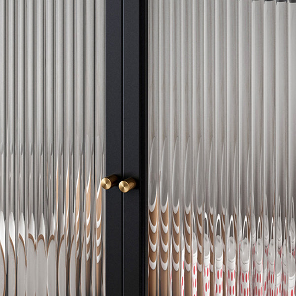 Sideboard di ferro della porta di vetro moderno server moderno con spazio per il soggiorno cucina