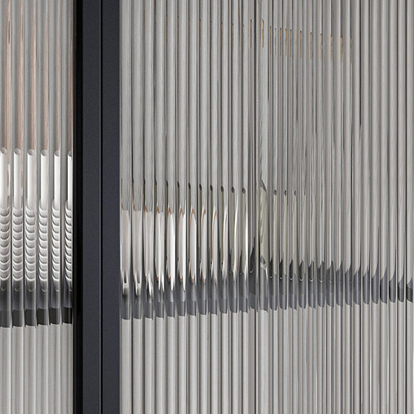 Sideboard di ferro della porta di vetro moderno server moderno con spazio per il soggiorno cucina