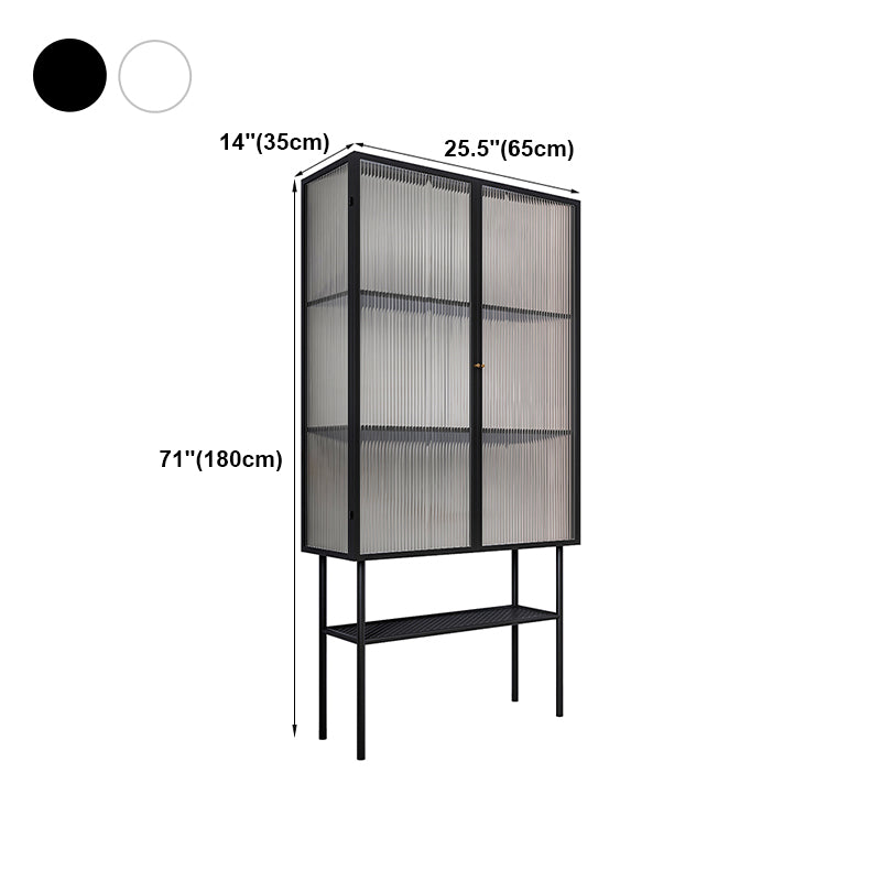 Sideboard di ferro della porta di vetro moderno server moderno con spazio per il soggiorno cucina