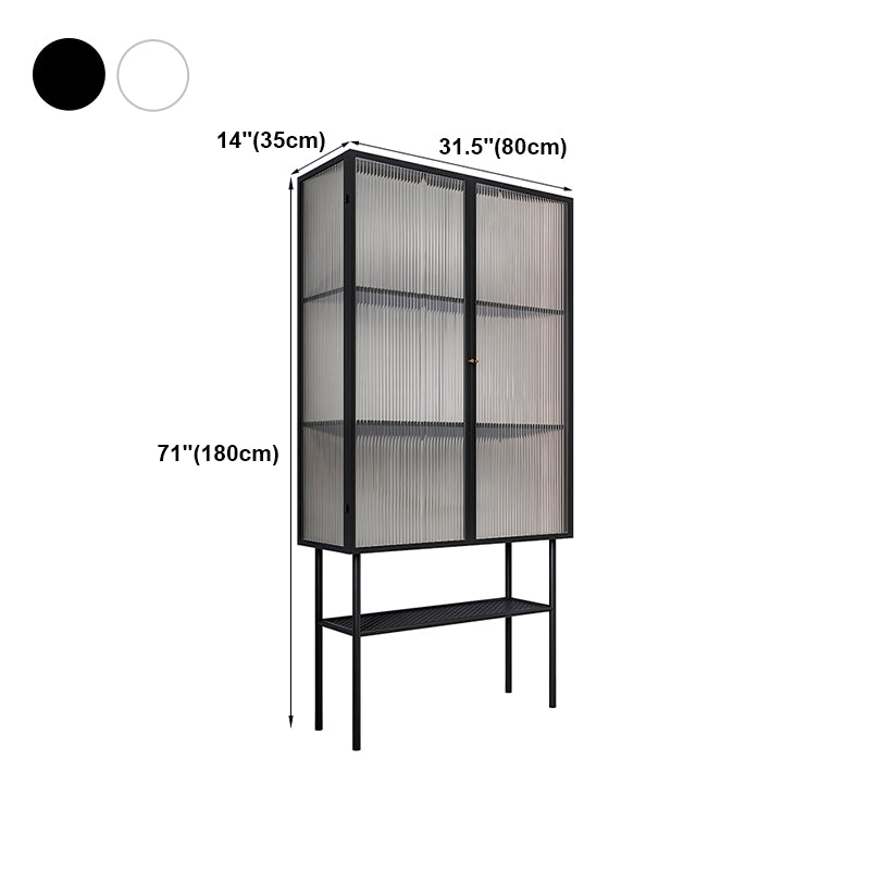 Sideboard di ferro della porta di vetro moderno server moderno con spazio per il soggiorno cucina