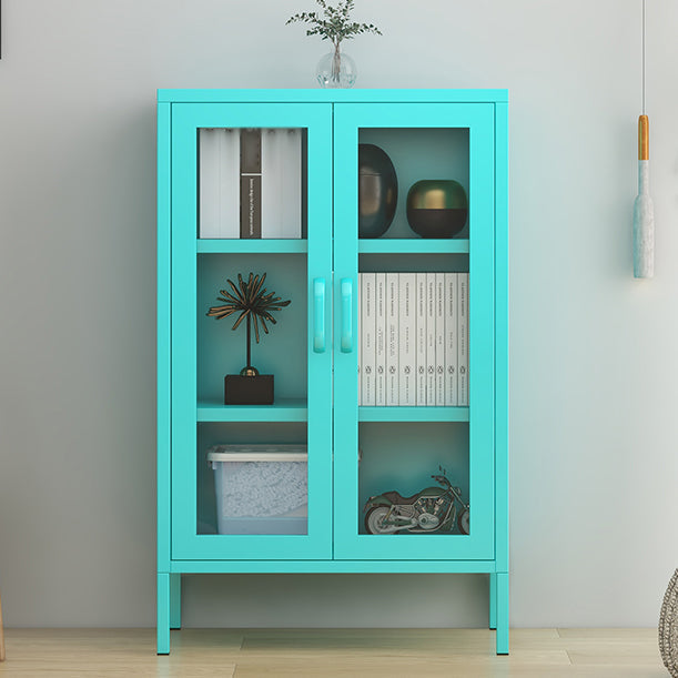 40 "H Glass Door Steel Sideboard Moderner Serverschrank mit Lagerung für Küche