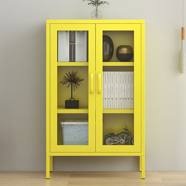 40 "H Glass Door Steel Sideboard Moderner Serverschrank mit Lagerung für Küche