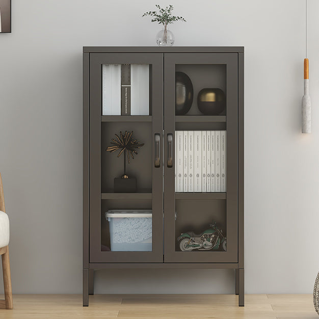 40 "H Glass Door Steel Sideboard Moderner Serverschrank mit Lagerung für Küche